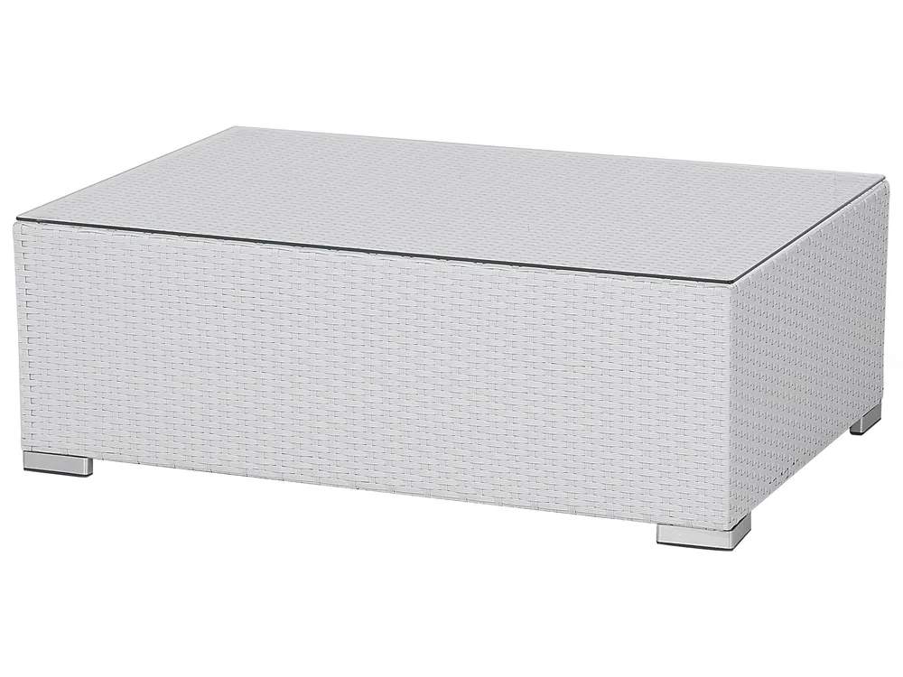 Garden Lounge Set with Table 8 Seater XXL Modular PE Rattan White Right Hand_705601