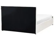 Postelja s prostorom za shranjevanje ROCHEFORT Knjižica Kremasto bela 140 x 200 cm_993750