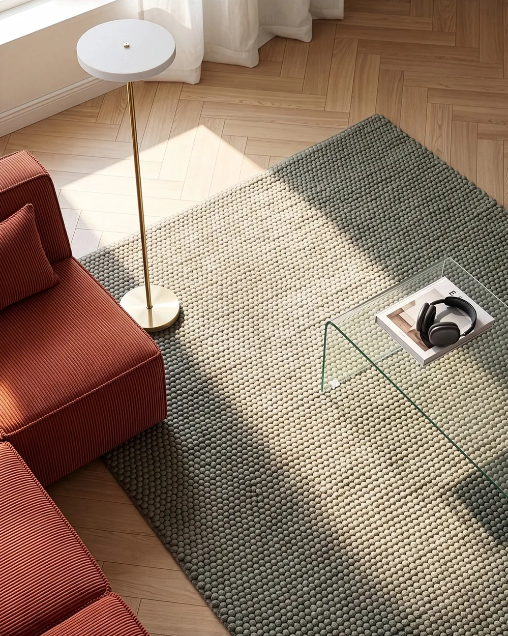 Teppich KORDEA Grau 160 x 230 cm Wolle_1144505