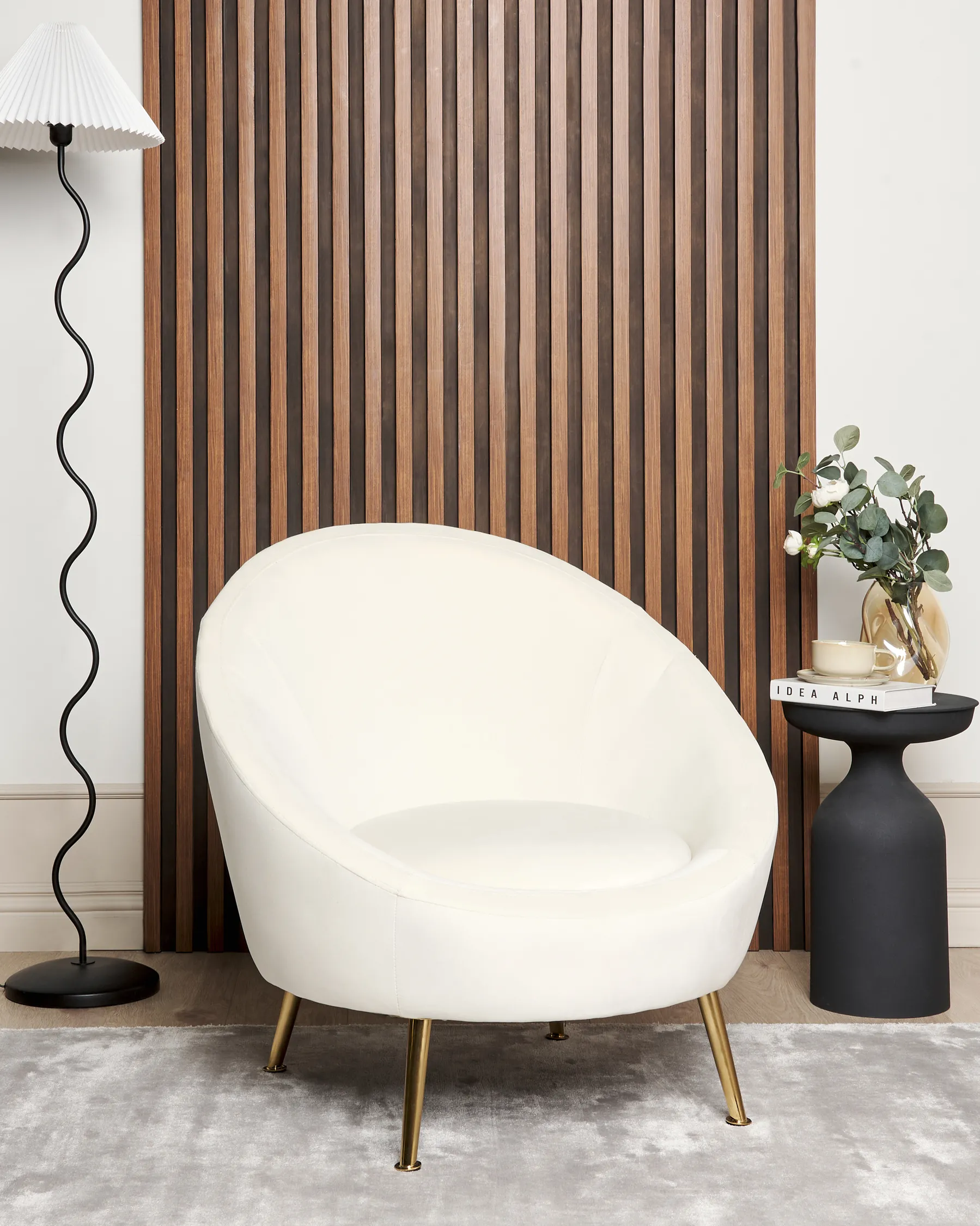 Armchair LANGA Velvet Off-White_897258