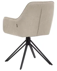 Esszimmerstuhl 2er Set drehbar JODAR Stoff Taupe_945221