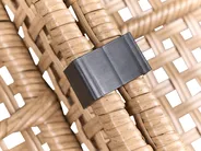 Lounge Set mit Tisch 6-Sitzer OMEGANA modular Polyrattan Hellbeige_1040919