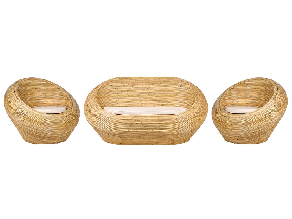 Tuinbanken set 4-zits MAIORI Rotan Natuurlijk