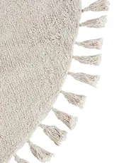 Teppich MITSOBI Beige ø 120 cm Baumwolle_1065178