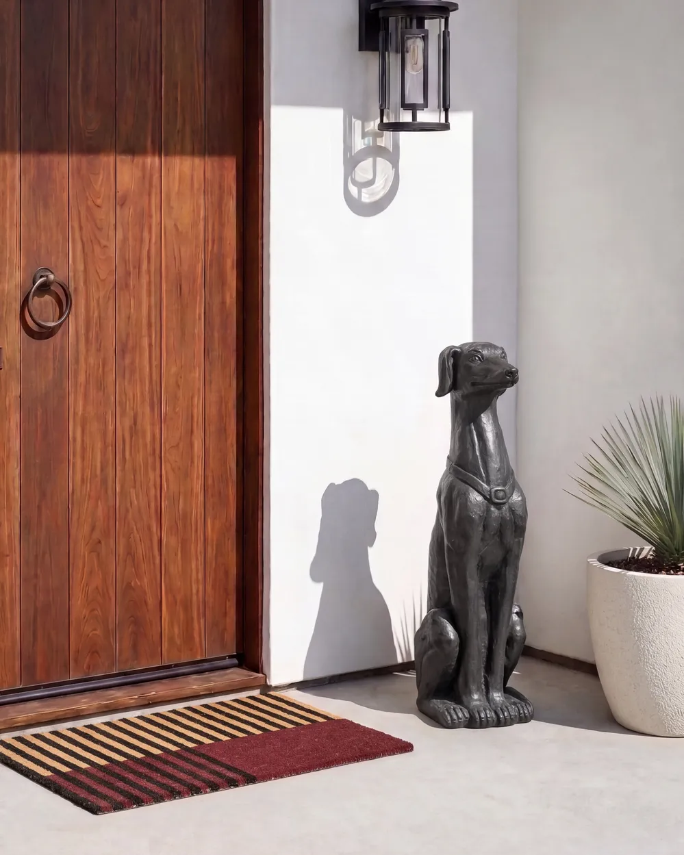Garden Statue CHART Dog Graphite Grey