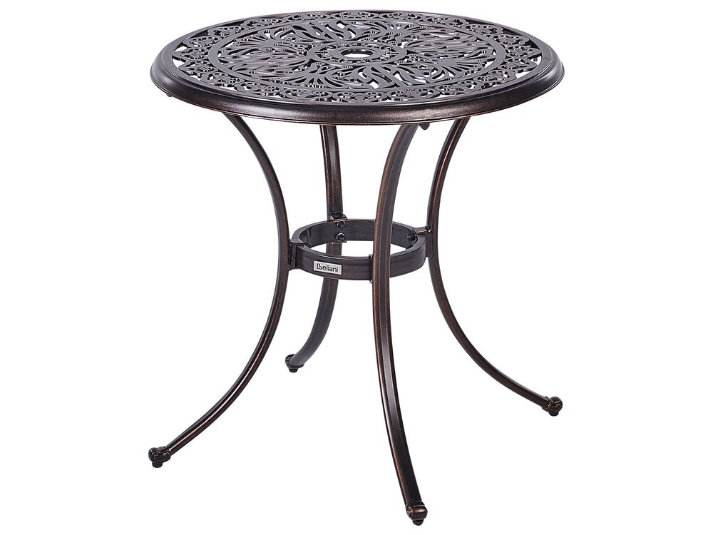 Outdoor Bistrotisch ANDALO 68 cm 68 cm Metall Braun