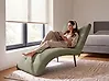 Chaiselongue QUILLY Cord Grün