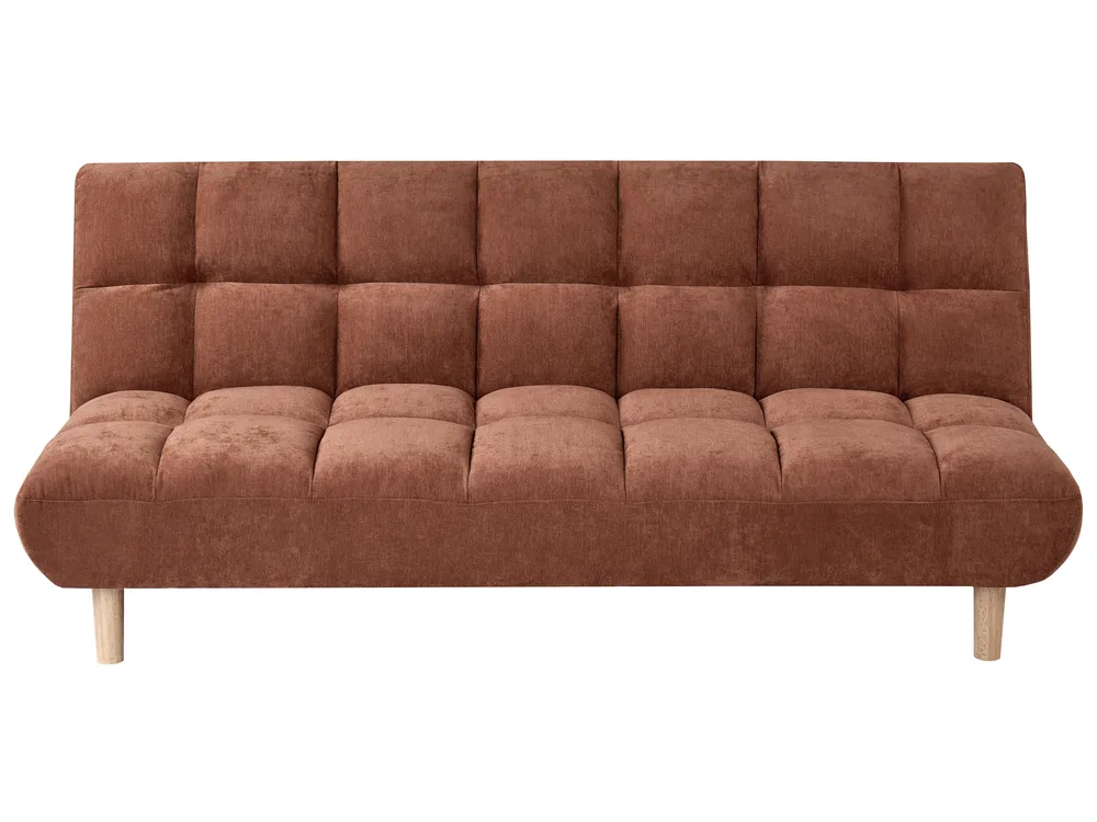 Schlafsofa 2-Sitzer RISOR Stoff Goldbraun