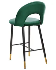 Set mit 2 Barstühlen FALTON Samtstoff Smaragdgrün_871423