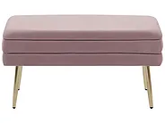 Upholstered Storage Bench DURHAM Velvet Pink_804284