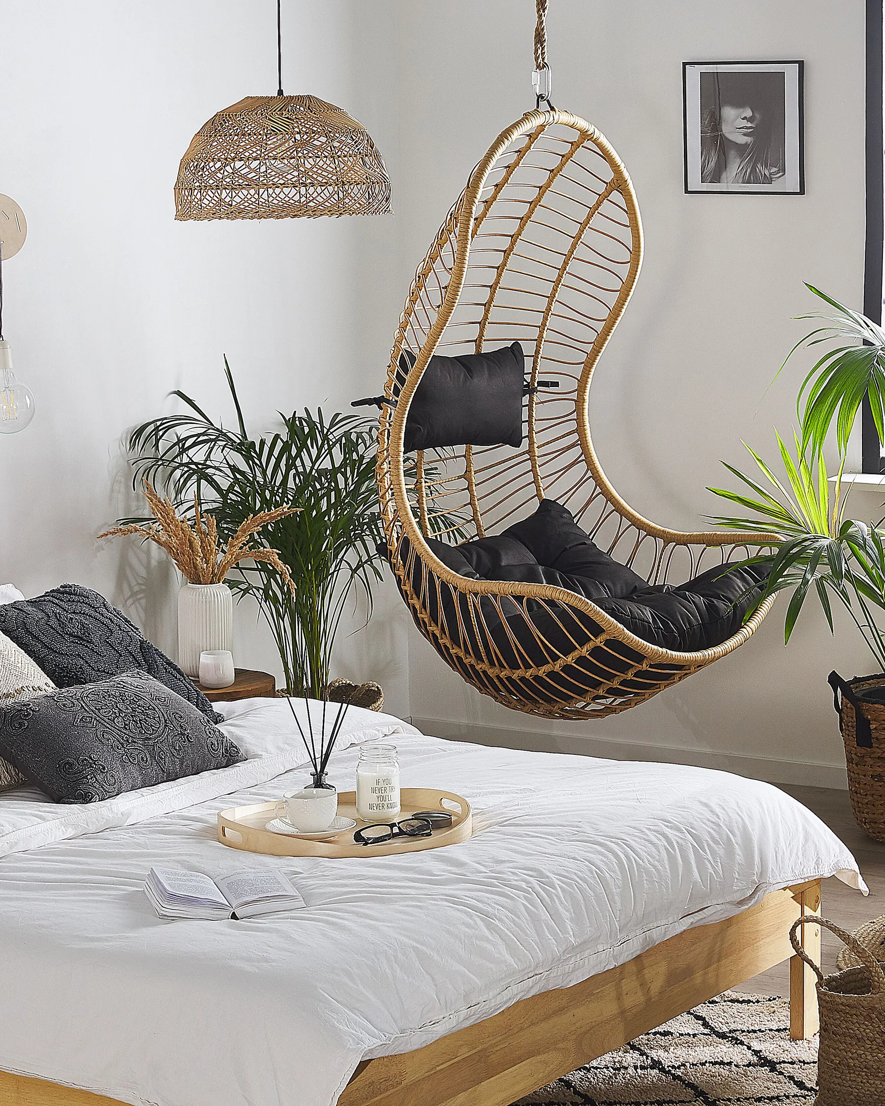 Hängesessel PINETO Polyrattan Naturfarben_765021