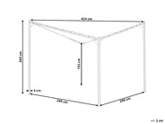 Pavillon AVENTINE 300 cm 300 cm Metall Beige_866397