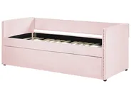 Ausziehbett Samtstoff TROYES 90 x 200 cm Pastellrosa_837091