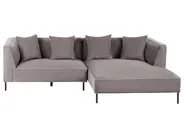 Ecksofa 3-Sitzer SATER Chenillegewebe Taupe linksseitig_1019365