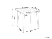 Gartentisch NATURNO 80 cm 80 cm Metall Hellbeige_1000655