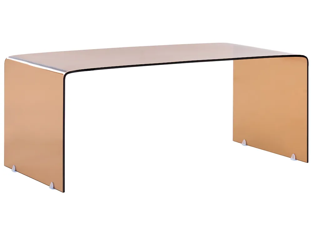 Couchtisch KENDALL Sicherheitsglas Braun