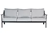 Gartensofa 3-Sitzer KIATO Metall Hellgrau