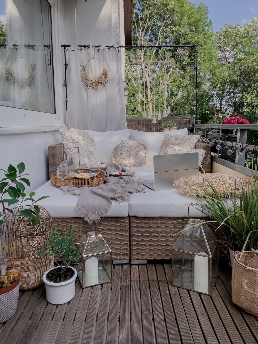 Lounge Set mit Tisch 2-Sitzer NOTO modular Polyrattan Hellbraun_824442