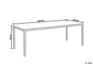 Garden Dining Table ITALY 220 cm 100 cm Glass White_794203