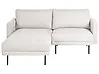 Ecksofa BREDA Stoff Hellbeige rechtsseitig