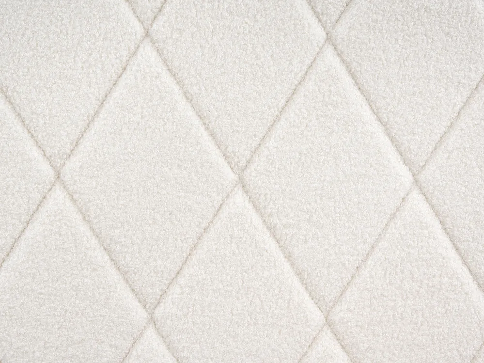 Bett mit Stauraum ROCHEFORT Bouclé Cremeweiß 160 x 200 cm_993769