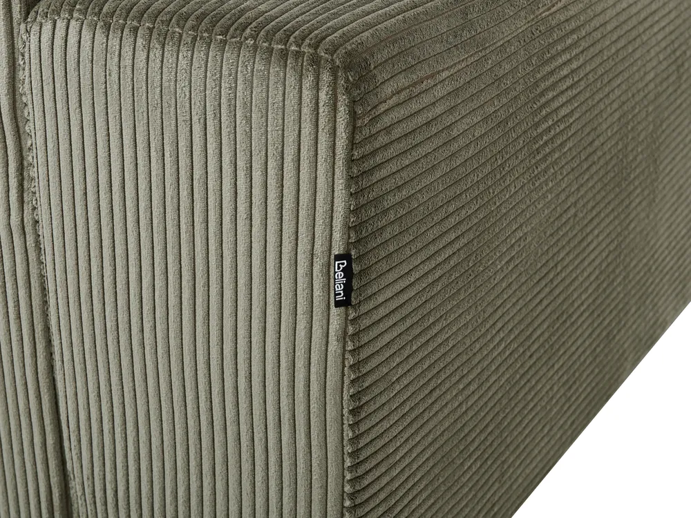 Ecksofa 4-Sitzer LUNGO mit Ottomane Cord Grün linksseitig_962299