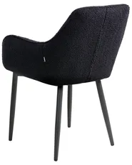 Esszimmerstuhl 2er Set ALDEN Bouclé Schwarz_1007389