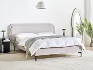 Bed Velvet SUZETTE 140 x 200 cm (EU Double) Light Grey_989467