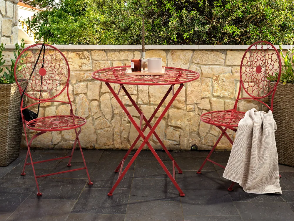 Bistro Set klappbar SCARIO Metall Rot