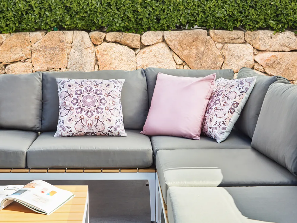 Gartenkissen 3er Set SAMMIT Orientalisches Muster 45 x 45 cm Bunt