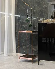 Side Table ALSEA Tempered Glass Copper_883957