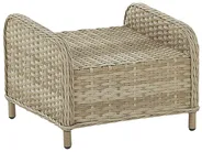 Lounge Set mit Tisch und Ottomane 2-Sitzer PONZA Polyrattan Beige_776618