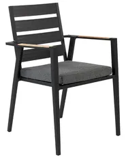 Set mit 6 Stühlen und Sitzkissen TAVIANO Metall Schwarz_841728