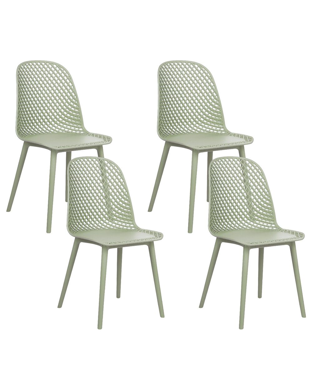 Set of 4 Dining Chairs EMORY Light Green