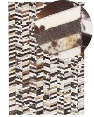 Rug AKYELE Brown 160 x 230 cm Leather_780765