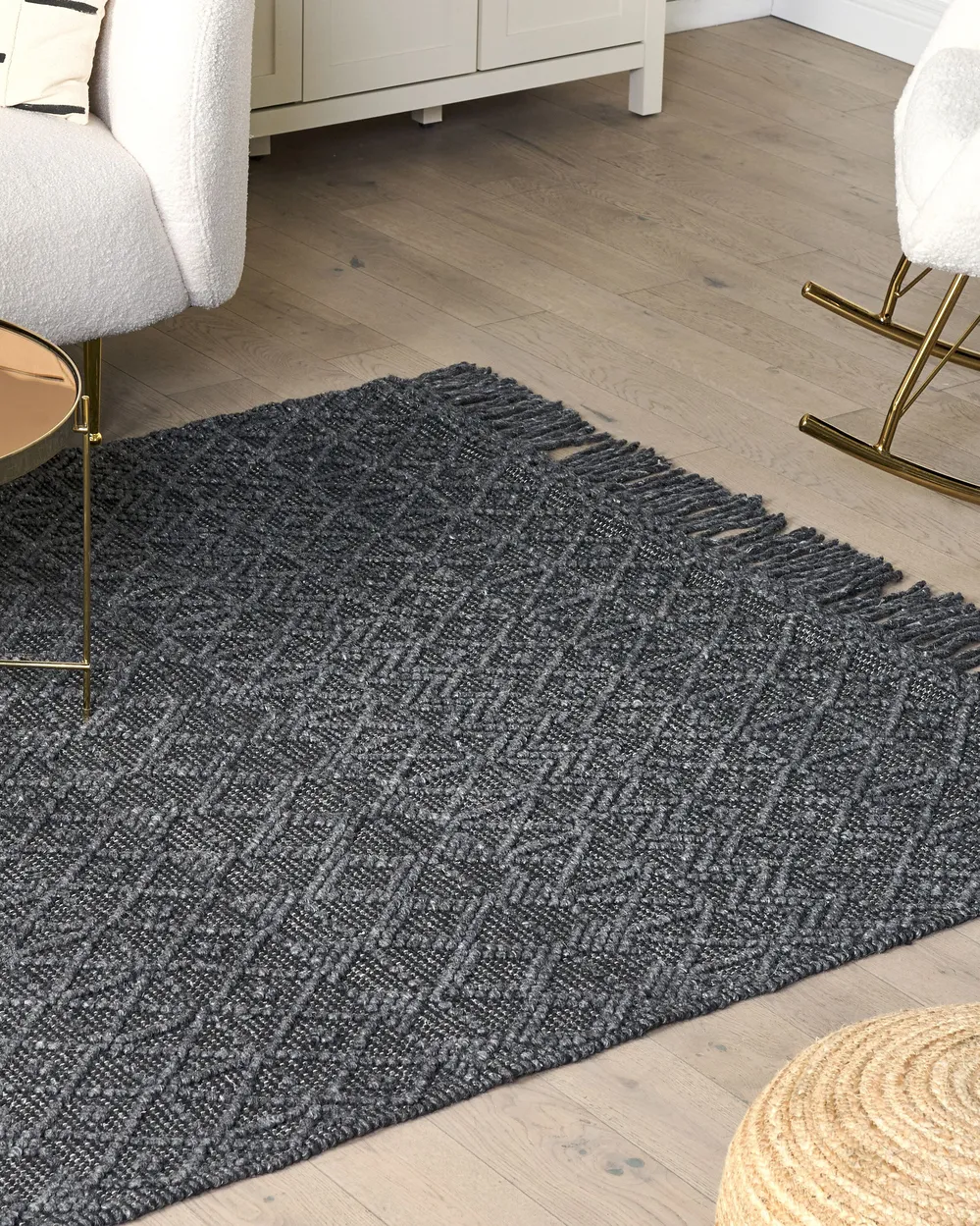Teppich ALUCRA Schwarz 200 x 300 cm Wolle