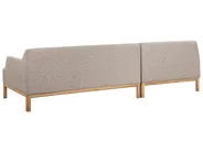Corner Sofa 3 Seater SOSJO Fabric Light Brown Right Hand_941035