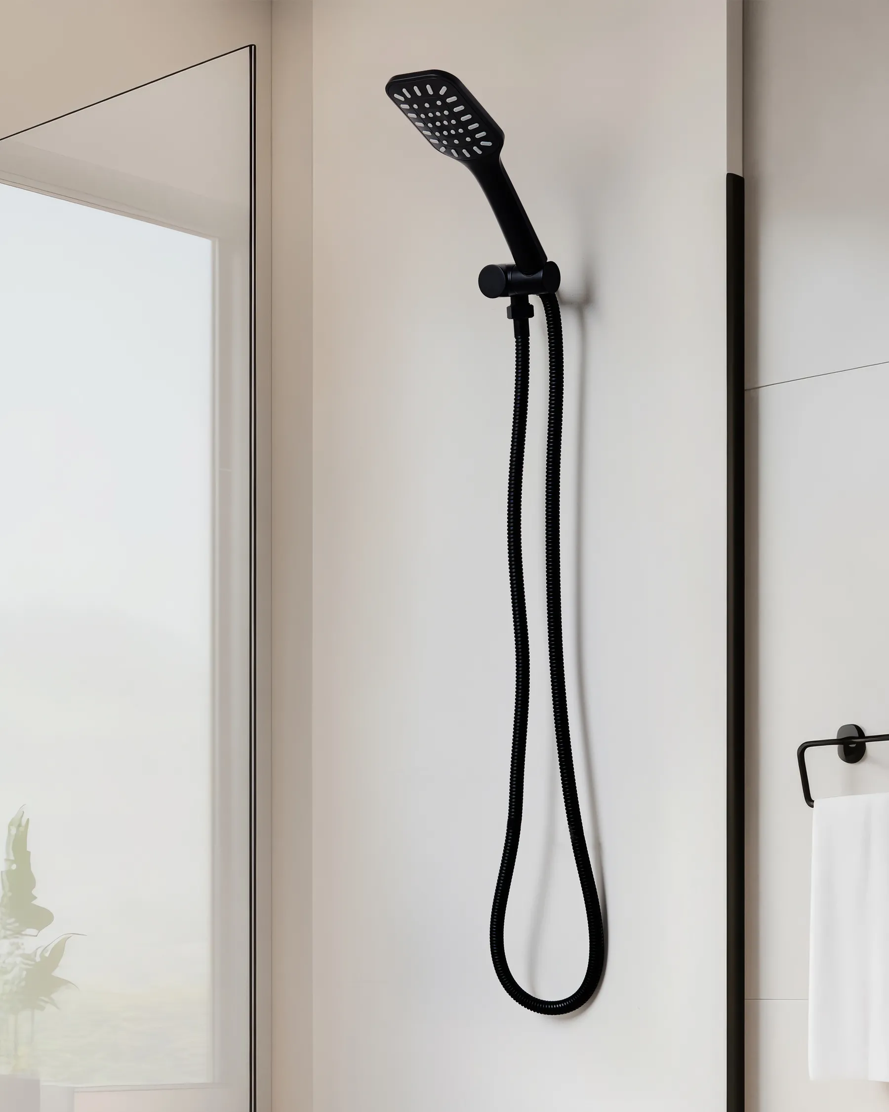 Shower Head and Hose Kit AMAJA Black_988433