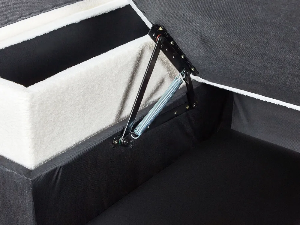 Eckschlafsofa 3-Sitzer HRISEY mit Stauraum Bouclé Weiß linksseitig_956007