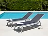 Sonnenliege NOLI mit Relaxfunktion Metall Schwarz