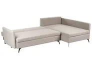 Eckschlafsofa 3-Sitzer KOGE mit Stauraum Stoff Beige linksseitig_1087752
