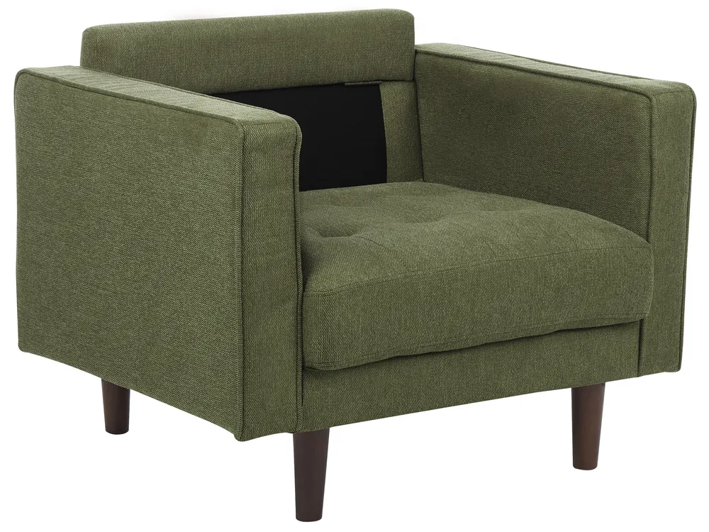 Sofa Set 3-Sitzer NURMO Stoff Dunkelgrün_896057