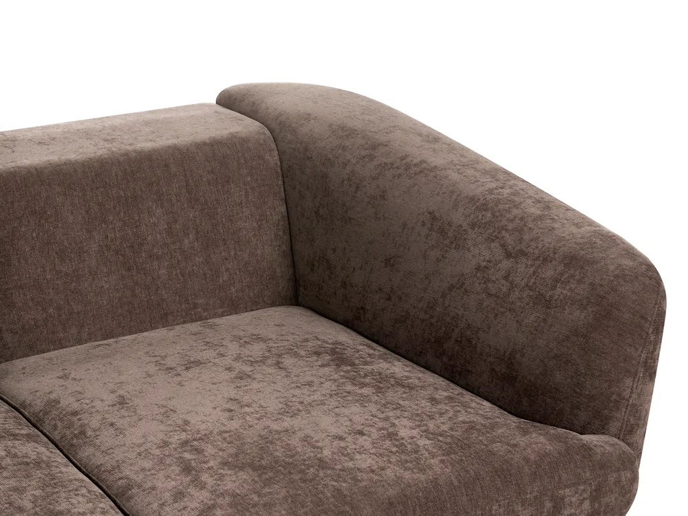 Living Room Set 3 Seater KJAER Chenille Dark Brown_1006647