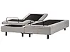 Verstellbares Bett ohne Kopfteil Stoff DUKE II 180 x 200 cm Hellgrau