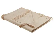 Kuscheldecke JAUNPUR Baumwolle 130 x 180 cm Beige_829378