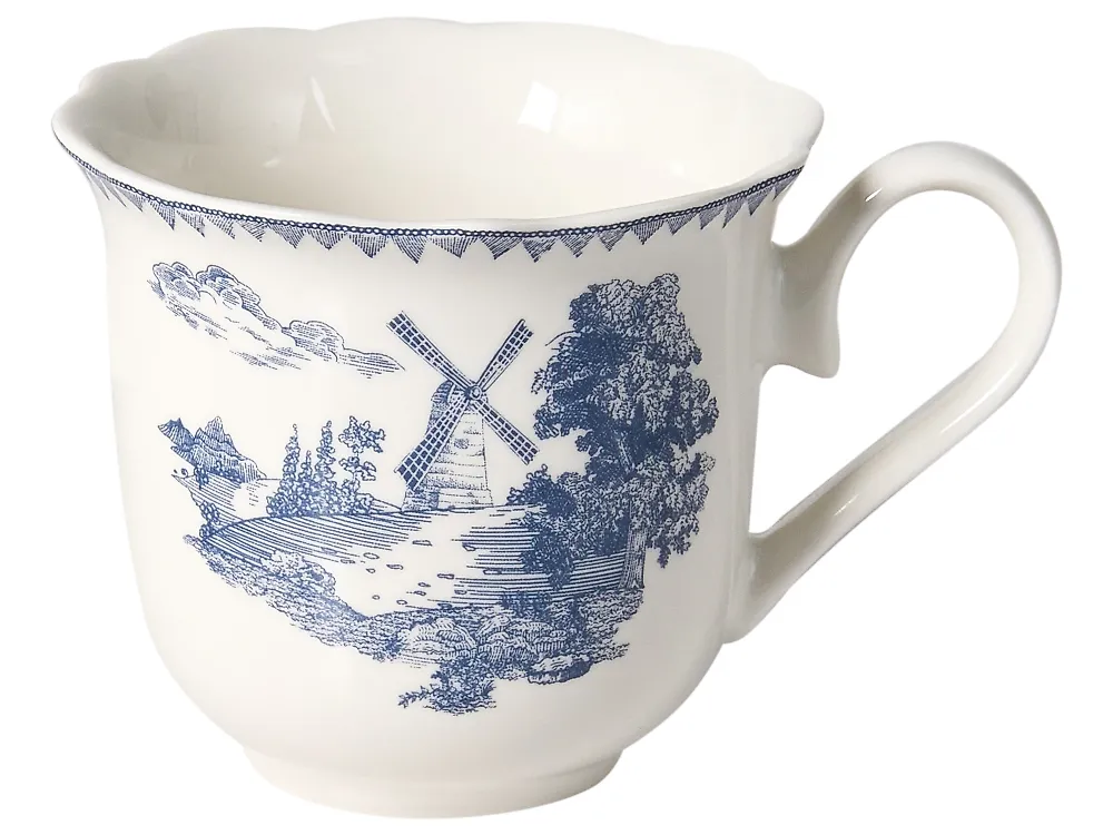 20-Piece Dinnerware Set BAY LEAF Porcelain White/Blue_1191716