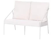 Lounge Set mit Tisch 4-Sitzer USTICA Metall Weiß_1037421