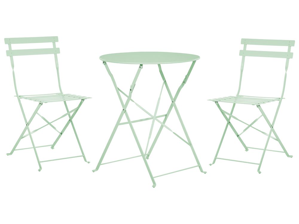 Bistro Set Folding FIORI Metal Mint Green