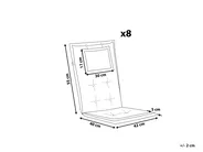 Sitzauflagen 8er Set MAUI 40 x 54 cm Grau_765119