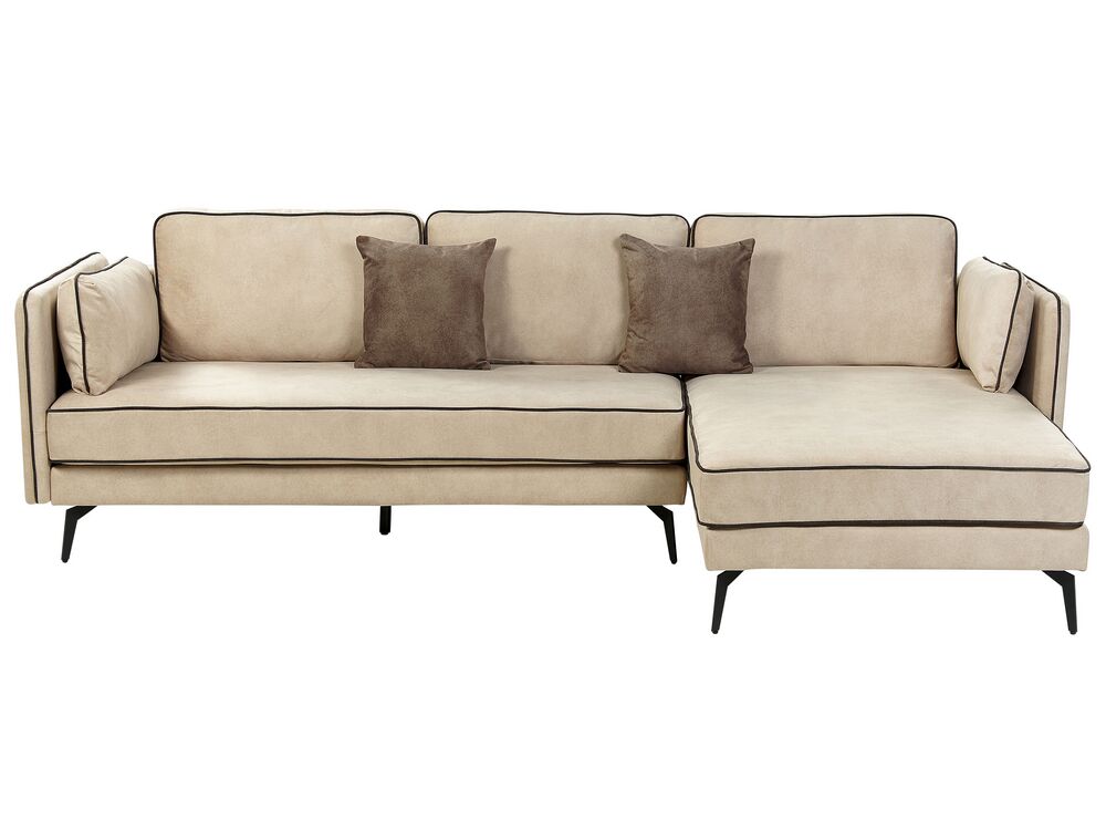 Canapé d'angle ALTAN Velours Beige Côté gauche